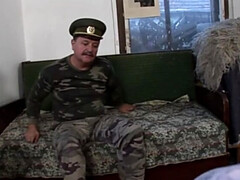 Mature Gina X. - Obedient girl following commands from an elder sergeant