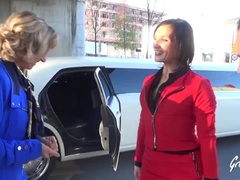 Emma, very horny bourgeois, gets fucked in a limousine