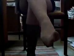 Любители, Ноги, Фетиш, Фут фетиш, Нейлон, Колготки, Учитель