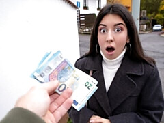 18 ans, Cul, Grosse bite, Sucer une bite, Brunette brune, Argent, Maigrichonne, Adolescente