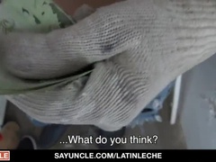 Horny Latino Stud Sucks and Fucks Boss for Cash - Outdoor Bareback Action