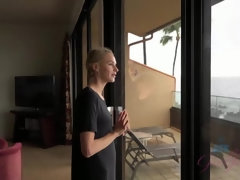 Arsch, Strand, Blondine, Freundin, Masturbation, Pov, Muschi, Vibrator