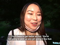 Asiático, Verga grande, Mamada, Morena, Al aire libre, Pov, Público, Gritar