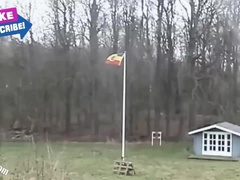 Mamada, Atrapados, Hombre hombre mujer, Desnudo, Coño, Ducha, Trio, Voyeur