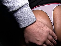 Gros seins, Noire, Voiture, Noir ébène, Public, Nénés