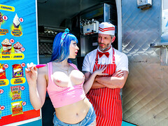 Blasen, Hundestellung, Emotionale dirne, Nahrung, Im freien, Reiten, Rasiert