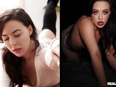 Любители, Черные, Член, Гибкие, Натуральные сиськи, Киски, Жесткий секс, Чулки