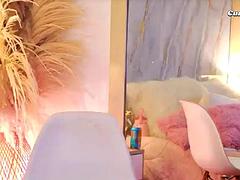 Slaapkamer, Schattig, Openbaar, Tatoeage, Tieten likken, Speelgoed, Vibrator, Webcamera