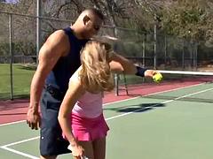 Grosse bite, Blonde, Sucer une bite, Tir de sperme, Noir ébène, Interracial, Léchez, Nénés