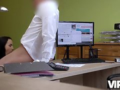 18 jaar, Pijpbeurt, Hardcore, Hd, Geld, Kantoor, Gezichtspunt, Tiener