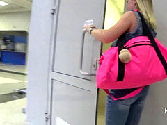 college girl ravage in her facehole in a public toilet. Kisankanna