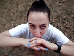 Leie, Grosser schwanz, Blasen, Sperma im mund, Flashen, Hd, Pov, Schlampe