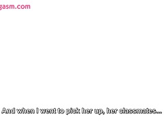 Gorda, Verga grande, Rubia, Amarrada, Corrida, Sexo duro, Estudiante, Maestra