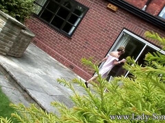 Schattig, Brits, Fetisj, Masturbatie, Moeder die ik wil neuken, Buiten, Geschoren, Bekijker