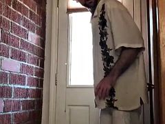 MILF stuck in the kitchen fucked by neighbor