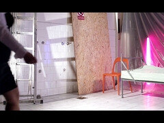 Lucky chubby boss humiliates her employee with a stranger at work