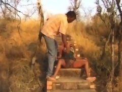 Schwarz, Schwarz, Fetisch, Im freien, Hintern versohlen, Titten