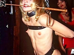 Blond, Gebondenheid, Bruinharig, Dominatie, Fetisj, Leer, Ouderwets, Tieten likken