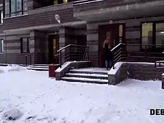 Enthousiasteling, Pijpbeurt, Huisgemaakt, Geld, Gezichtspunt, Roodharige vrouw, Russisch, Tiener