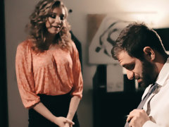 Low level manager tricks gullible temp Tiffany Watson into fucking him