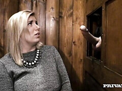 Gorgeous blonde Yuffie Yulan screwed by priest in the missionary pose