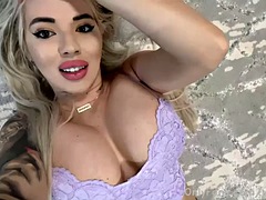 Enthousiasteling, Lieveling, Blond, Hardcore, Softcore pornografie, Alleen, Tieten likken, Webcamera