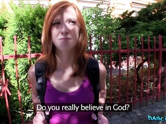 Leie, In den arsch, Blasen, Vollbusig, Tschechisch, Hundestellung, Im freien, Rotschopf