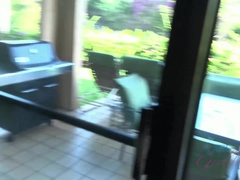 Leie, Strand, Piercing, Muschi, Rasiert, Kurzes haar, Dusche, Titten