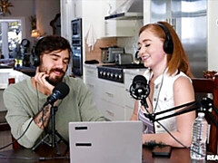 Grote kont, Grote mammen, Zwart, Pijpbeurt, Hondjeshouding, Gezichtspunt, Roodharige vrouw, Kort haar