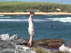 Amateur, Cul, Plage, Sucer une bite, Pieds, Petite amie, Branlette thaïlandaise, Chatte