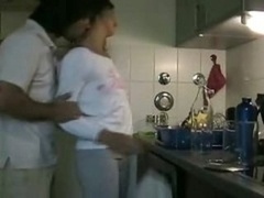 House Wife Make love In Kitchen