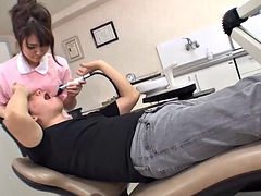 Mao Chinen is a dental assistant and she loves it when patients fuck her.