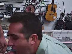 Small cock gay pawn shop boy fucked in an amateur threesome
