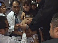 Asiatisch, Viele männer bespritzen eine frau, Hardcore, Japanische massage, Im freien