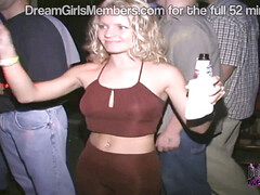 Upskirt, public, night club flashing