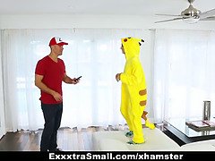 Exxxtrasmall - successful gamer catches and fucks pikachu
