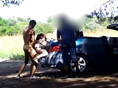 Grosser schwanz, Blasen, Auto, Hundestellung, Hardcore, Im freien, Öffentlich, Jungendliche (18+)