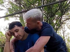デカチン, ブロンド, 茶髪の, イく瞬間, ゲイ, Hd, 異人種間, キス