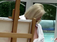 Wohlbeleibte schöne frauen, Grosse titten, Blondine, Kehlenfick, Schwanz, Handjob, Orgasmus, Ehefrau