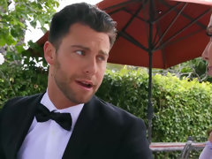 アメリカ人, お尻, 茶髪の, チン, 自然山雀, タトゥー, オッパイの, 結婚式
