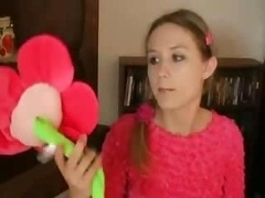 Smoking hot flat-chested brunette spreads her long legs and plus massages her muff