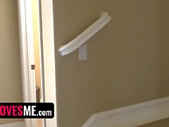アメリカ人, 茶髪の, カワイイ, ディルド, バック, 小柄, 禁句, オッパイの