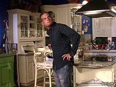 18, デカチン, フェラチオ, 茶髪の, 浮気する, チェコ, 旦那, ピグテール