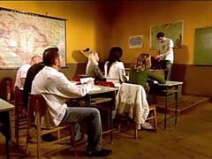 Anal Threesome with MILF Aletta Ocean Before Exam - Blowjob & Creampie Sex