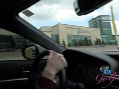 Doigter, Huilée, Orgasme, De plein air, Public, Chatte, Rasée, Jouets