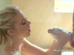 Cock stroking and sucking massage