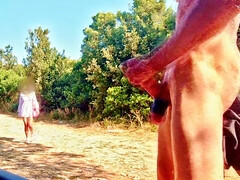Handjob In Public: I Show My Hard Cock To A Group Of Friends And One Of Them Makes Me Cum