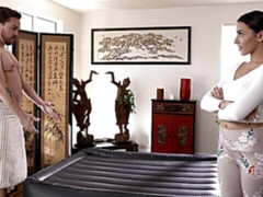 Slim brunette teen Hime Marie cheats with her horny as hell boss