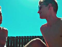 アナル, デカチン, フェラチオ, ゲイ, 手コキする, 筋肉, タトゥー