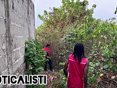 Enthousiasteling, Anaal, Grote lul, Zwart, Pijpbeurt, Mollig, Homo, Buiten